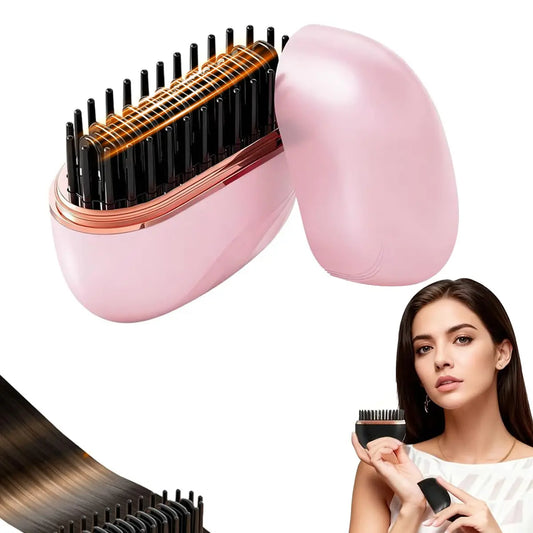 Rechargeable Cordless Mini Hair Straightener - 2-In-1 Styling Tool with Anti-Scald Design, 3 Adjustable Heat Settings, Lightweight Quick-Use for All Hair Types, Travel & Daily Use, Hair Styling Tools